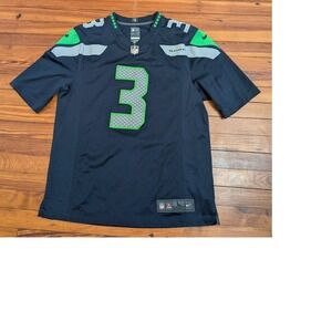 Nike Seattle Seahawks Russell Wilson 3 On Field Jersey Mens Large Navy Blue NFL